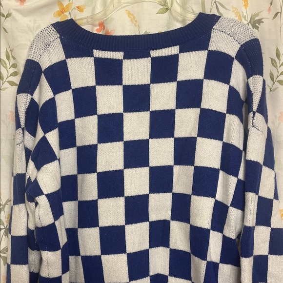 Beach Riot Blue Checkered Joey Sweater — Size M - Picture 5 of 7